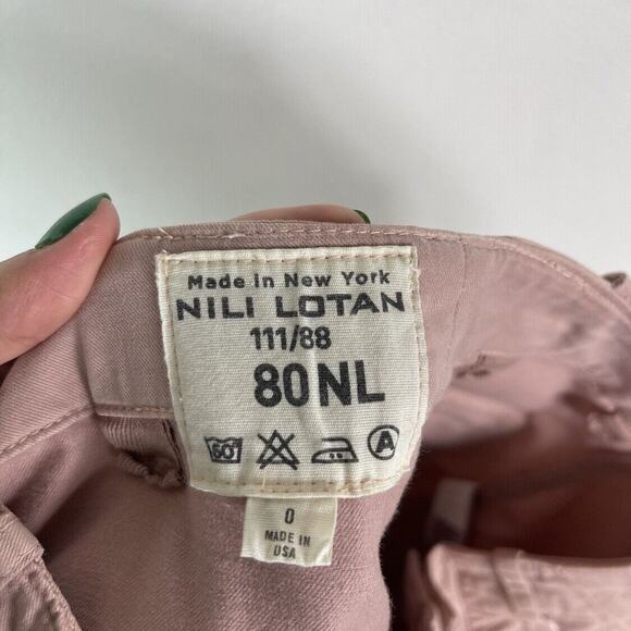 Nili Lotan NWOT Women Jenna Cotton Blend Pants Dusty Pink Size 0 - Picture 4 of 7